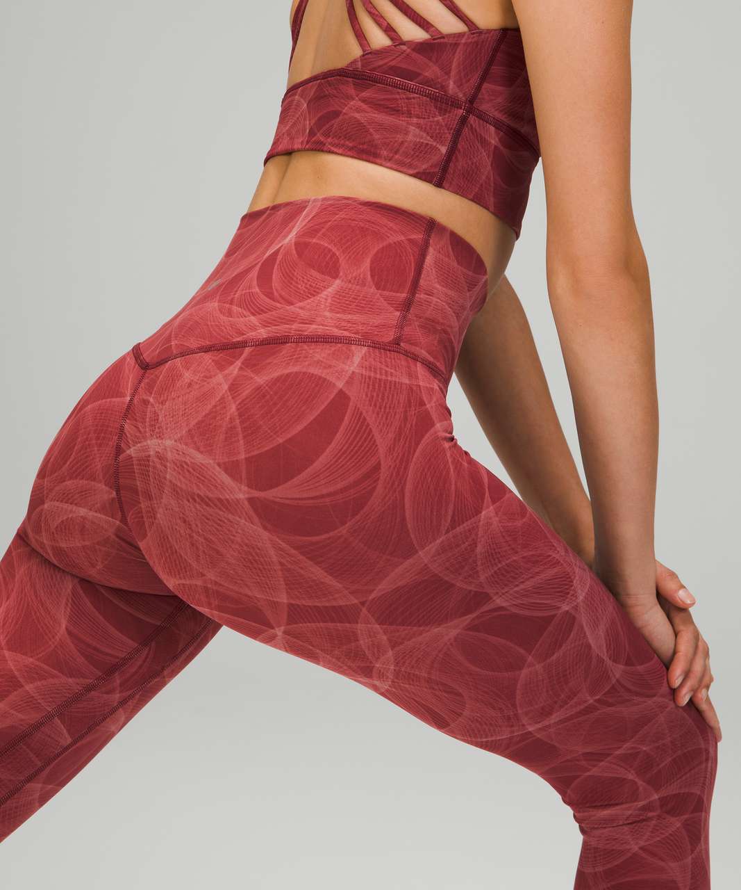 Lululemon Align High-Rise Crop 23" - Orbit Fusion Mulled Wine Multi