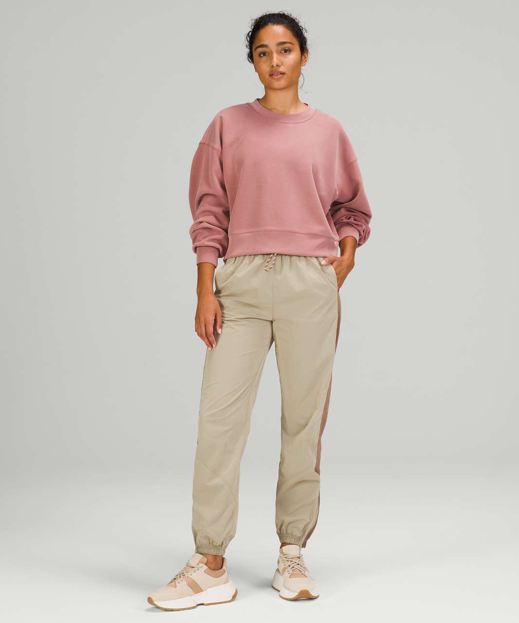 Lululemon Perfectly Oversized Cropped Crew *Softstreme™ - Spiced Chai