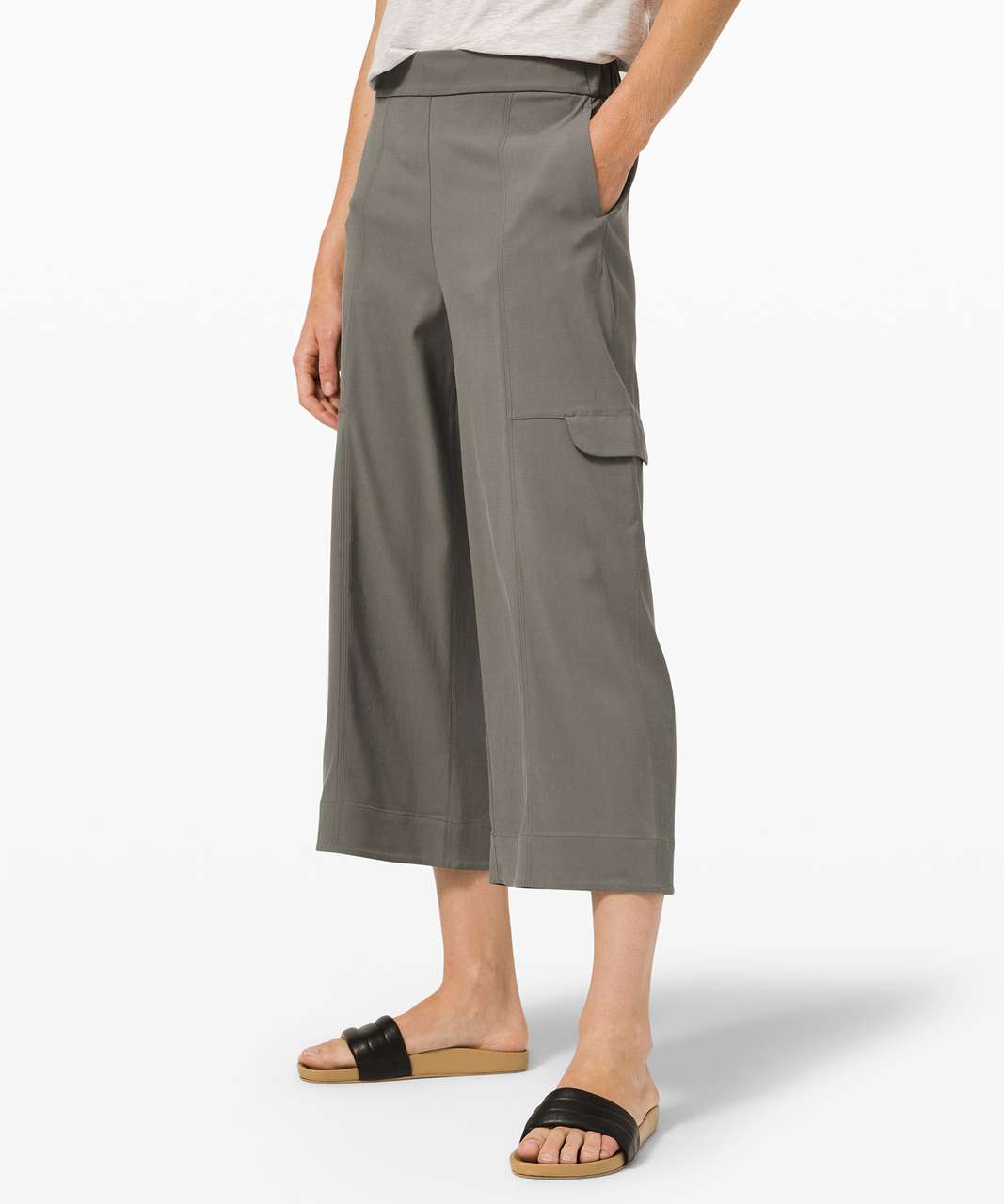 Lululemon Metropolis Maven High Rise Crop - Grey Sage