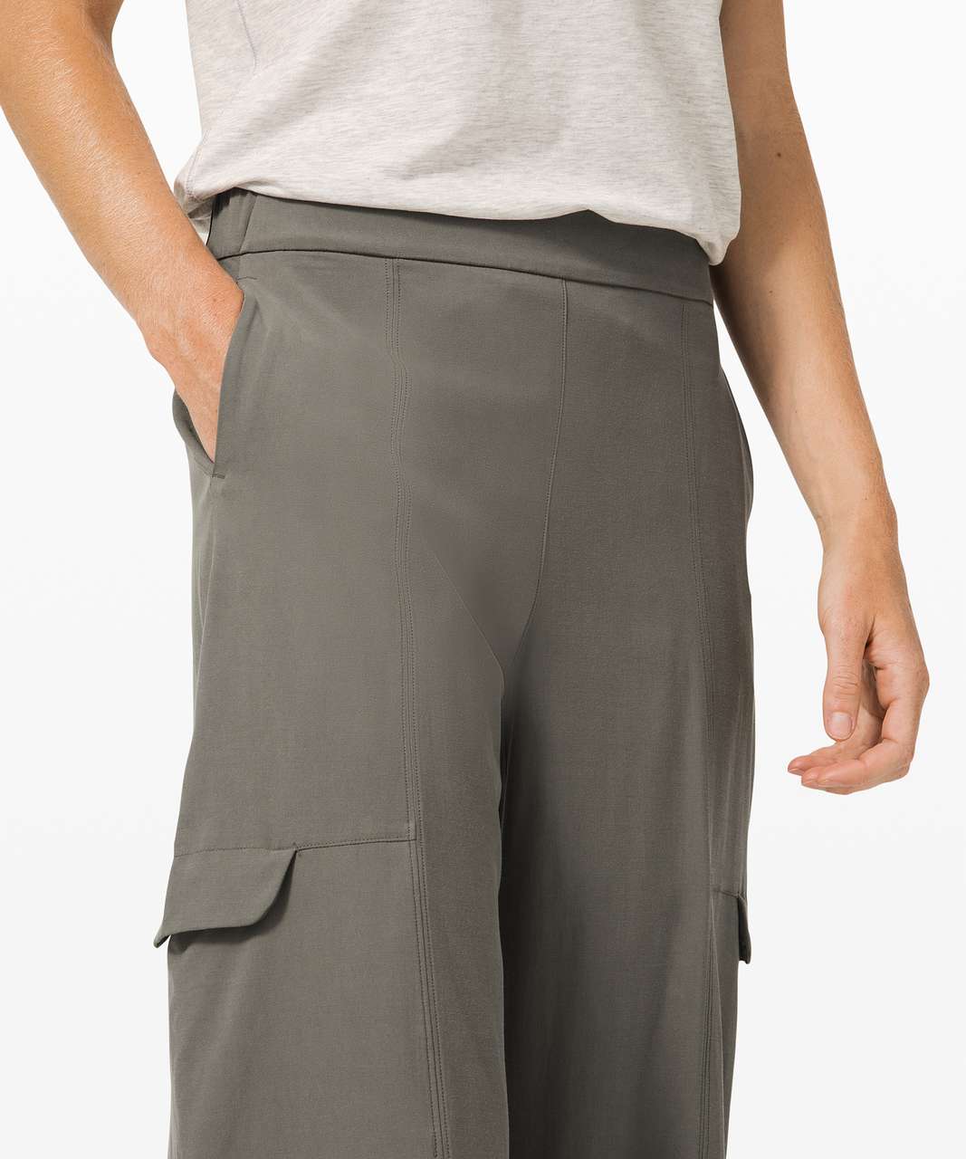 Lululemon Metropolis Maven High Rise Crop - Grey Sage