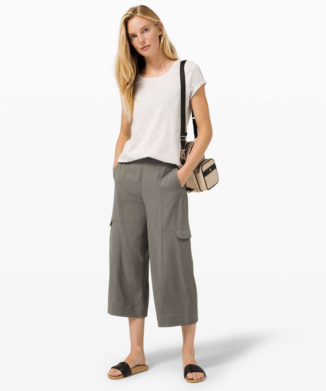 Lululemon Metropolis Maven High Rise Crop - Grey Sage