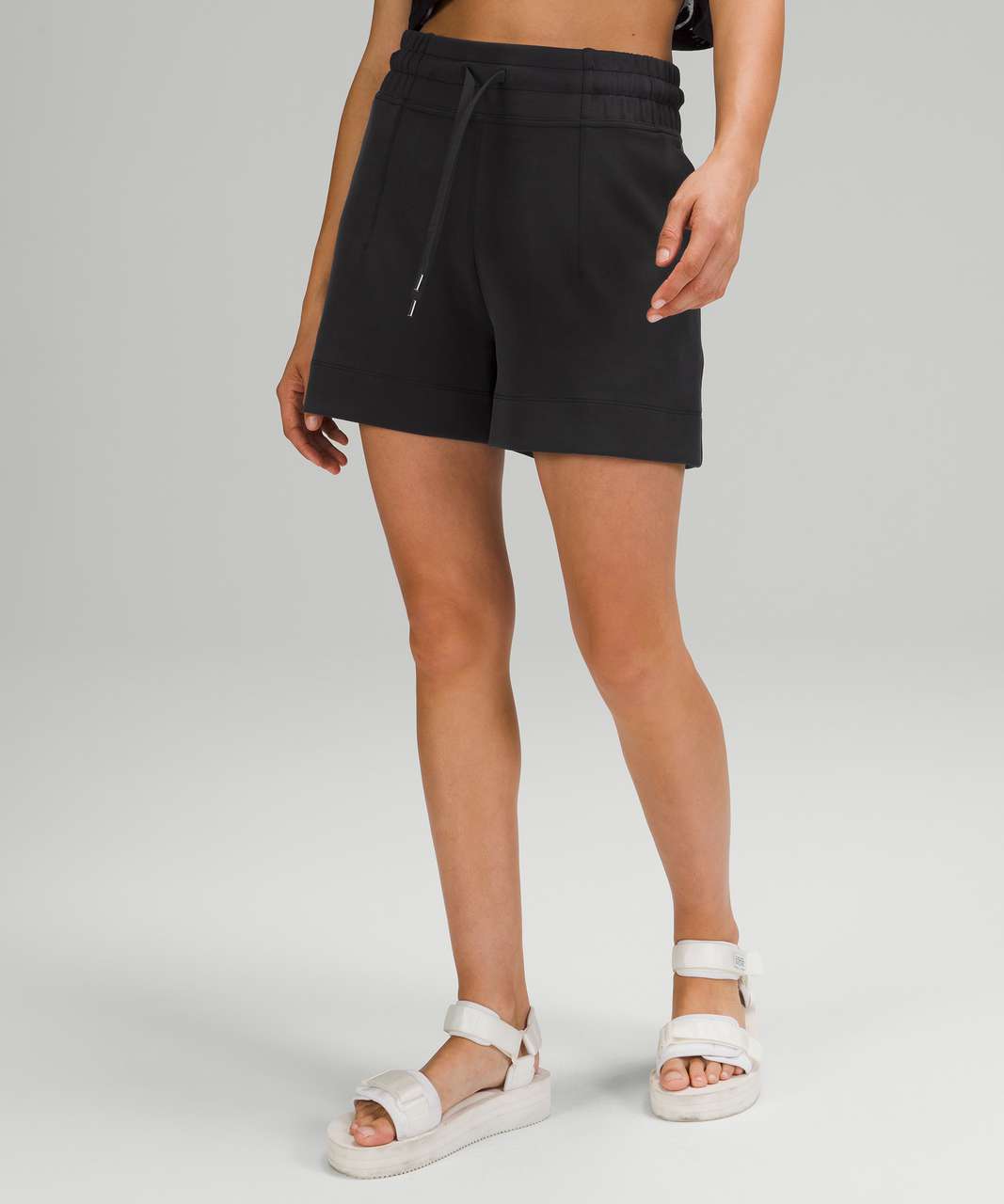 Lululemon Run Off Route High Rise Short 4 - Black - lulu fanatics