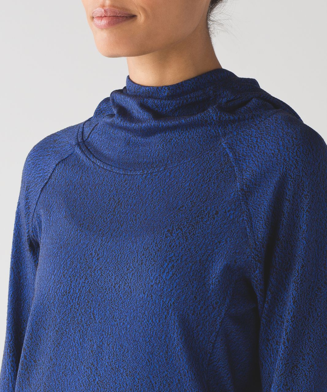 Lululemon Ready To Rulu Hoodie - Running Luon Spray Jacquard Sapphire Blue  Black - lulu fanatics