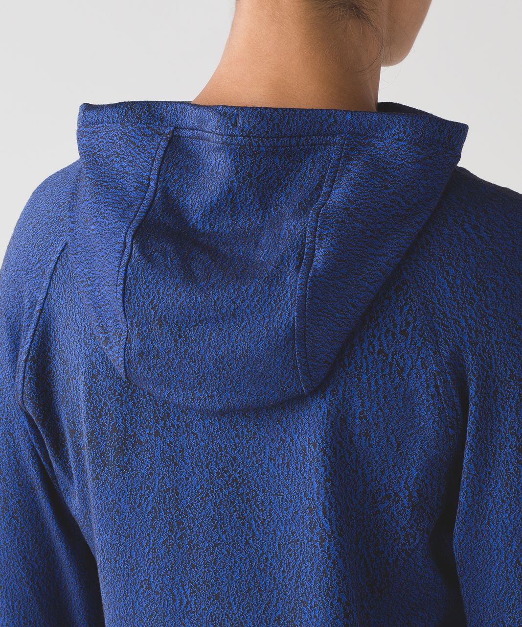 Lululemon Ready To Rulu Hoodie - Running Luon Spray Jacquard Sapphire Blue Black