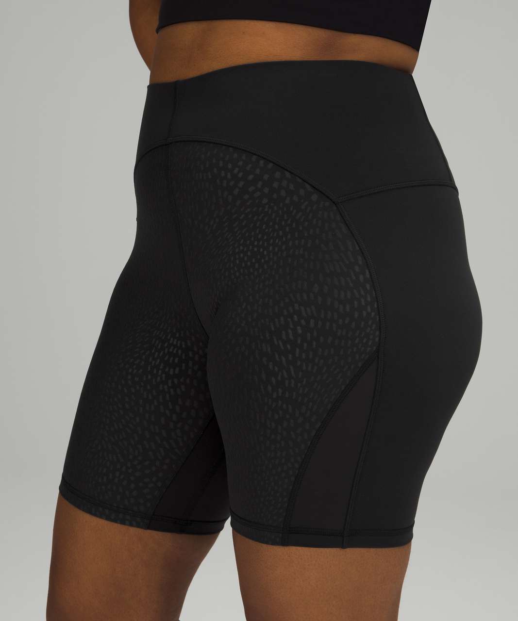 Lululemon Unlimit High Rise Short 8 *Mesh - Black - lulu fanatics