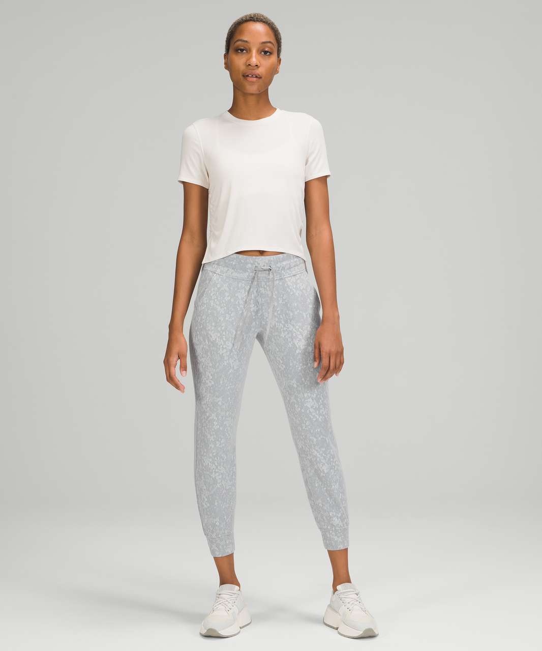 Ready to Rulu Jogger Crop, Speckle Spritz Jacquard Rhino Grey Silver Drop  Starlight