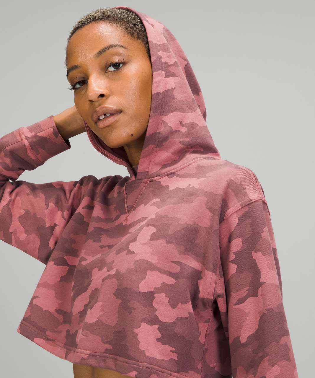 Comfort Cropped Hoodie - Canyon Rose