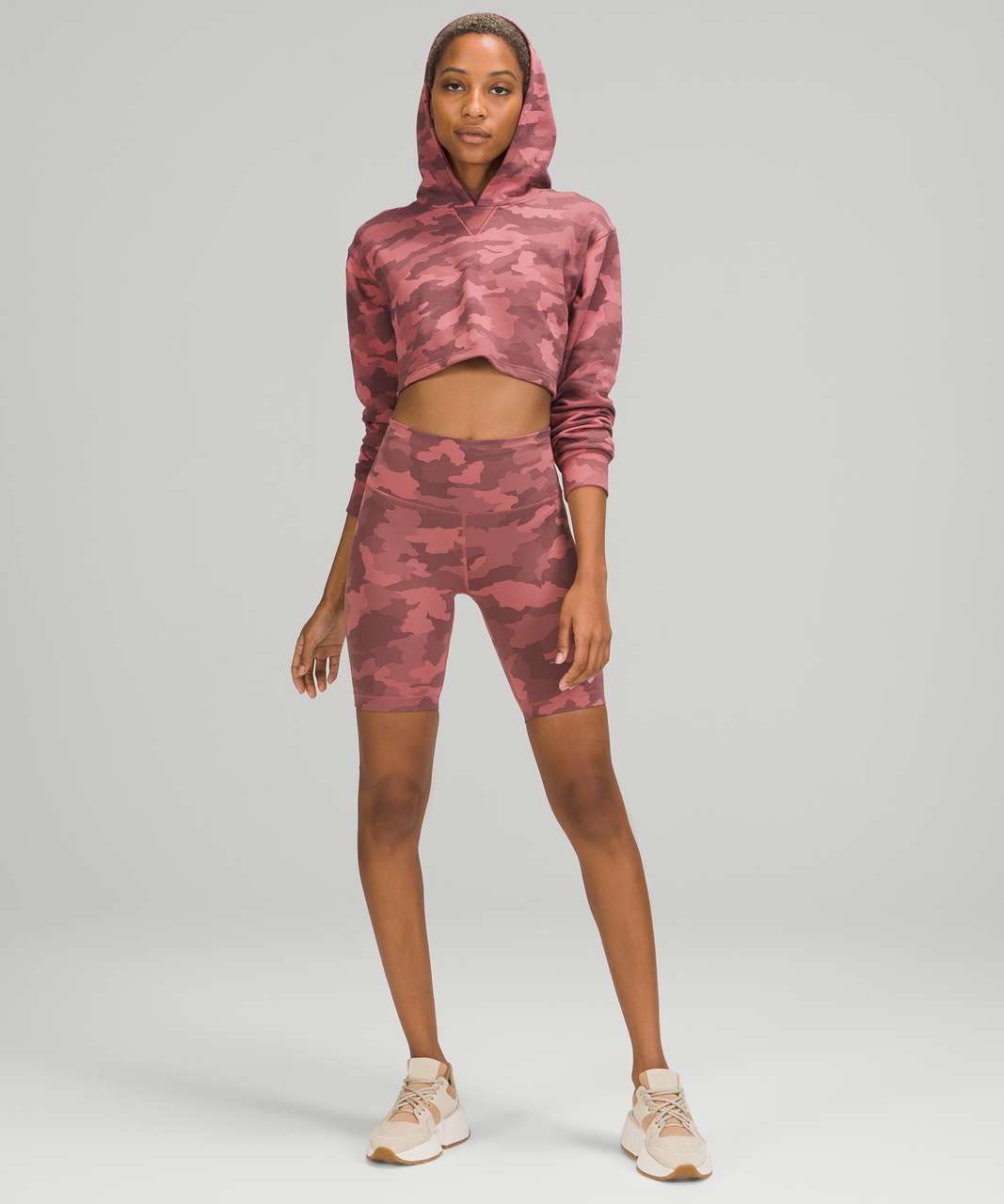 Lululemon All Yours Cropped Hoodie - Heritage 365 Camo Brier Rose Multi