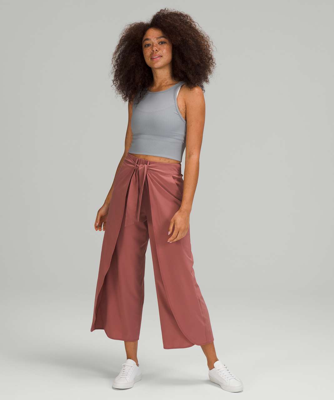 Lululemon Wrap Front Wide-Leg High Rise Crop 24 - Spiced Chai - lulu  fanatics