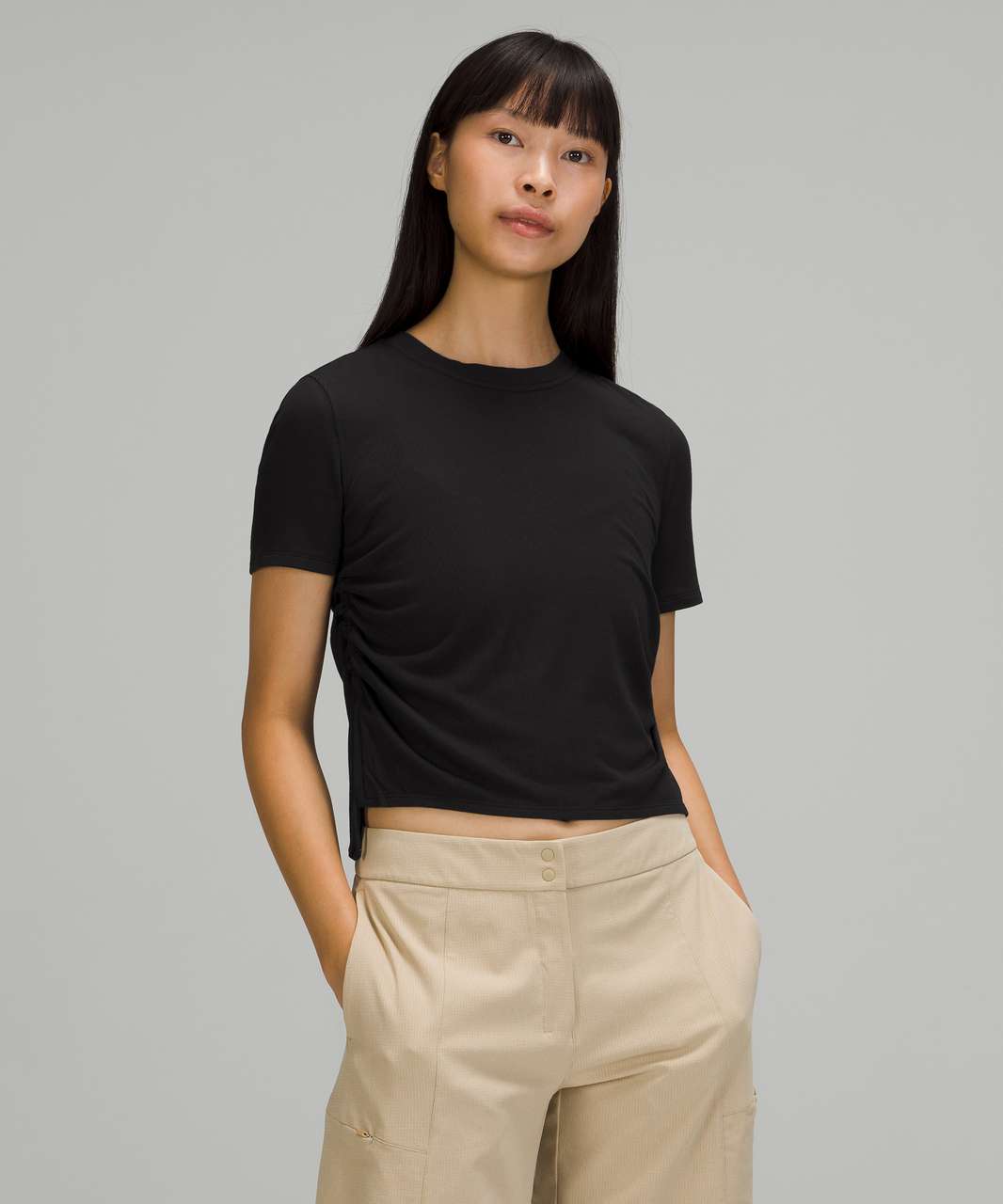 Lululemon Side Cinch Ribbed T-Shirt - Black