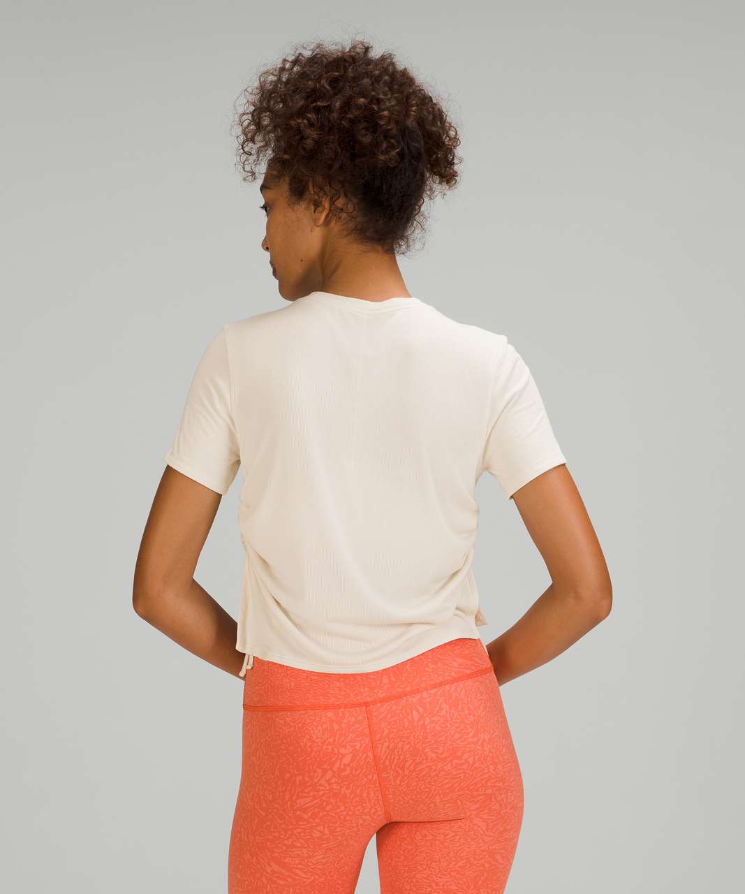 Lululemon Side Cinch Ribbed T-Shirt - White Opal