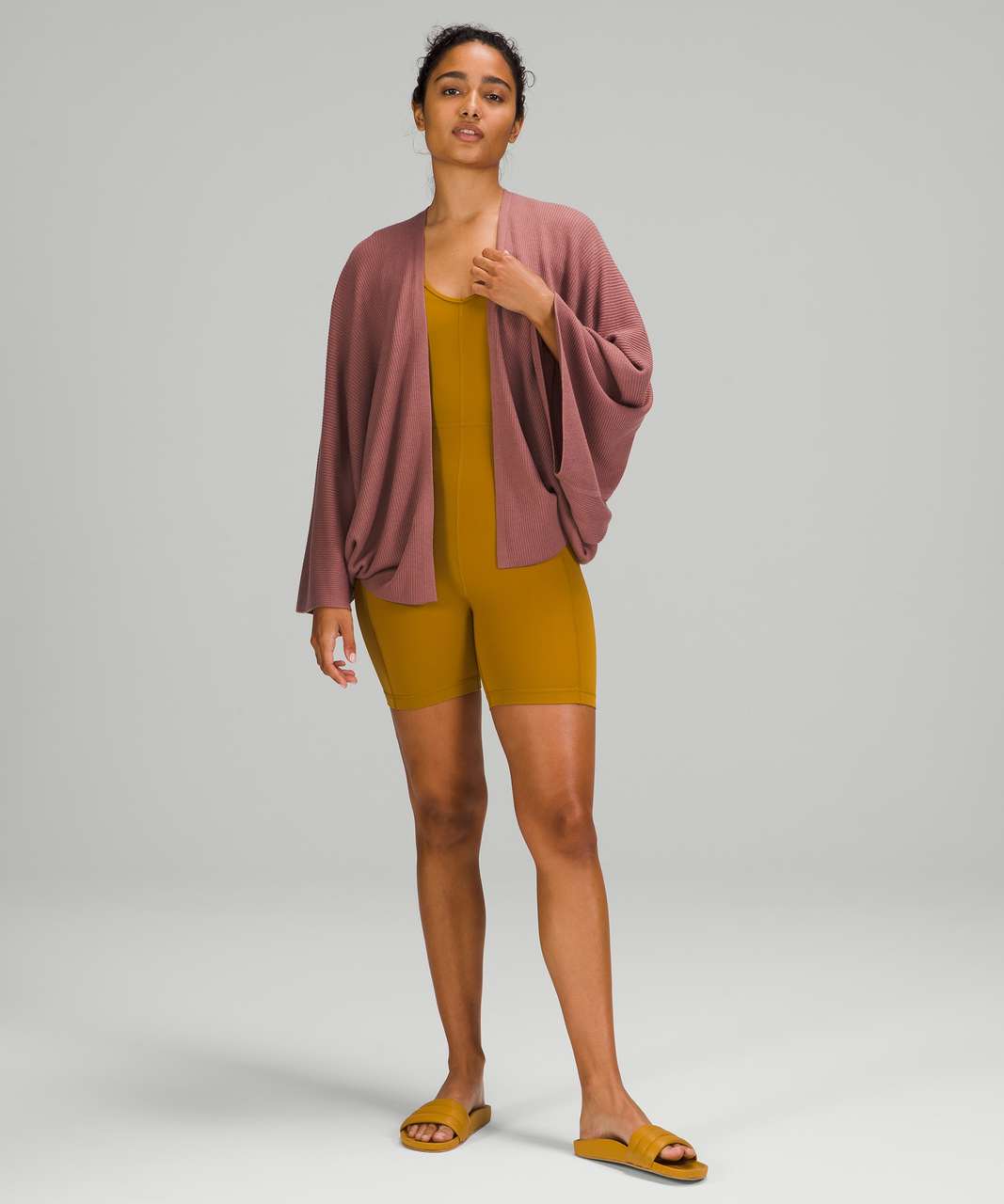 Lululemon Cashlu Knit Textured Wrap - Spiced Chai