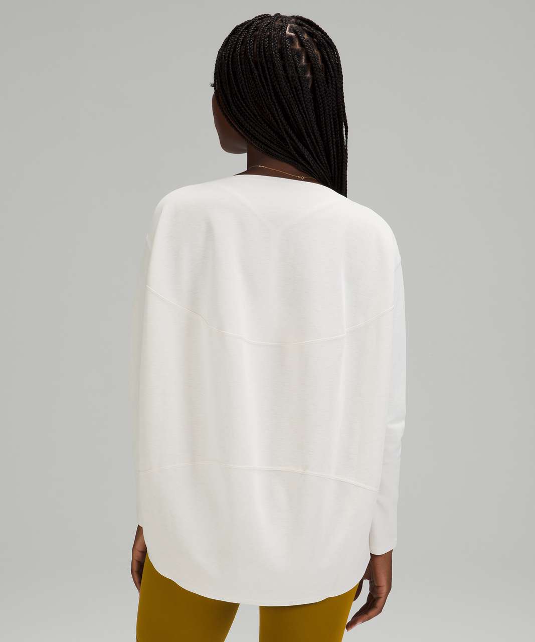 Lululemon Back In Action Long Sleeve - White Opal - lulu fanatics