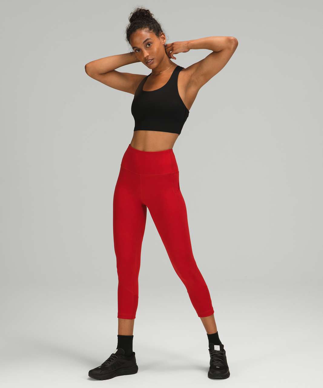 Lululemon Pace Rival High-Rise Crop 22" - Dark Red