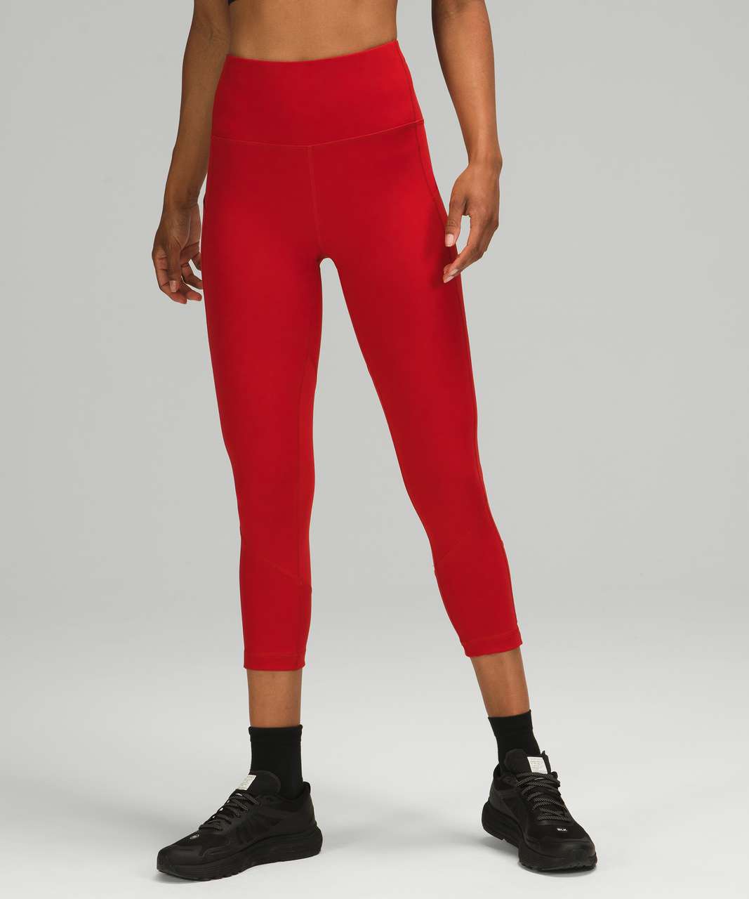 Lululemon Pace Rival High-rise Crop 22 In Red Merlot