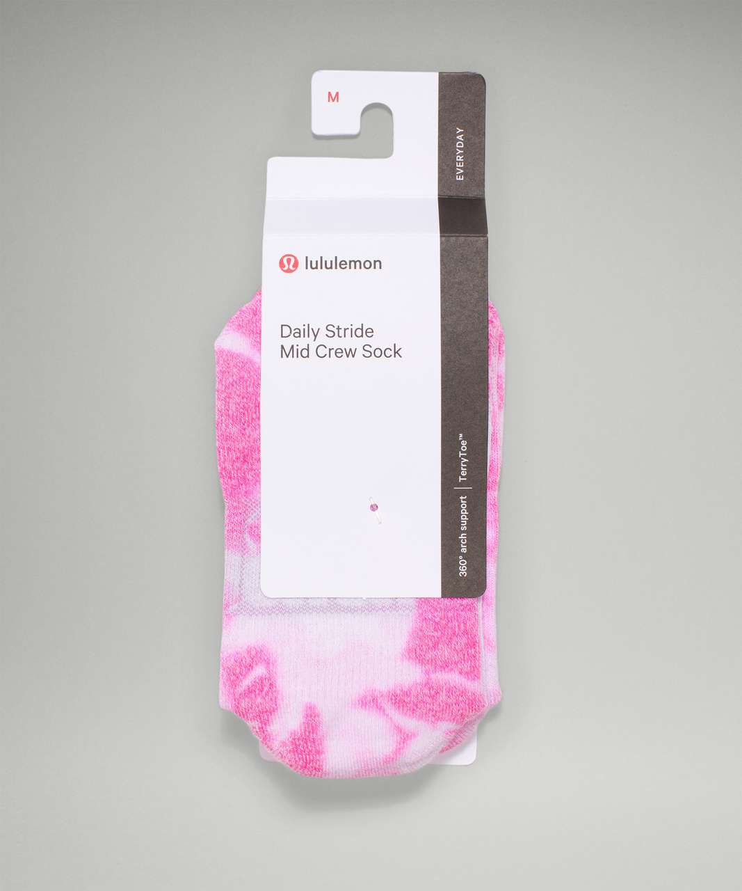 Lululemon Daily Stride Mid Crew Sock *Tie Dye - Sonic Pink