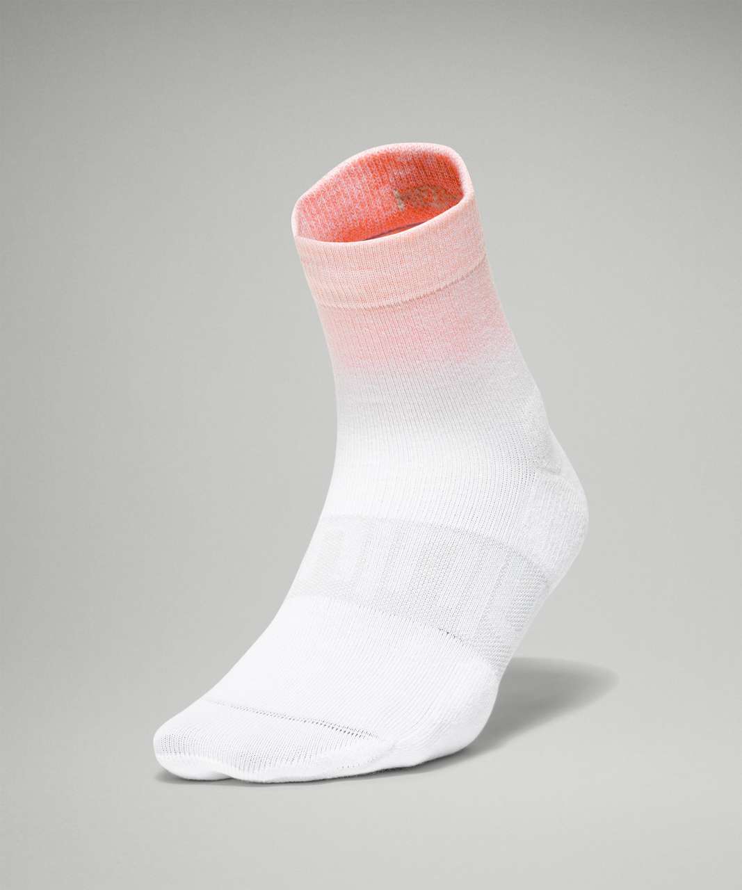 Lululemon Daily Stride Crew Sock *Dip Dye - White / Pink Puff