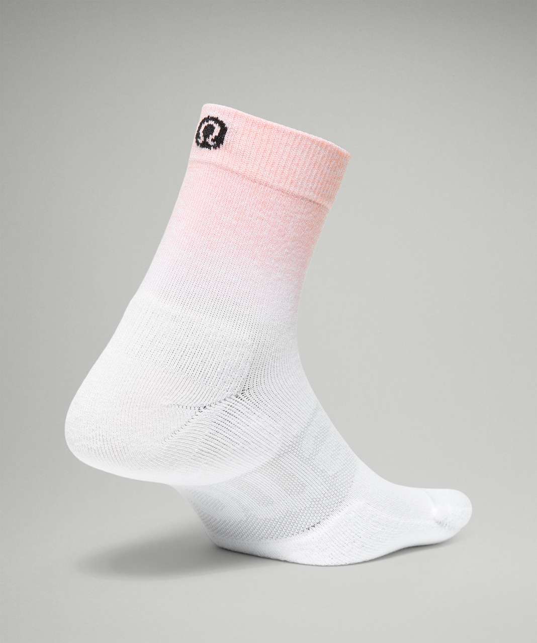 Lululemon Daily Stride Crew Sock *Dip Dye - White / Pink Puff