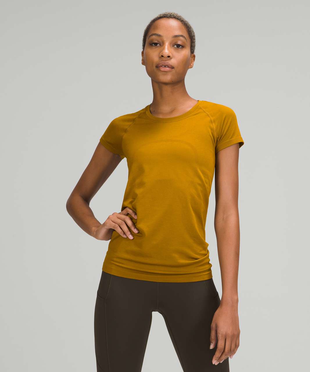 Lululemon Swiftly Tech Short Sleeve 2.0 - Gold Spice / Gold Spice - lulu  fanatics