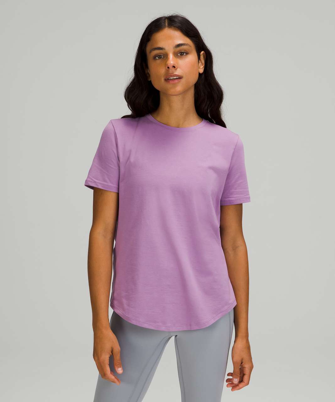 lululemon - Lululemon Ribbed Held Tight Short Sleeve Shirt Wisteria Purple  on Designer Wardrobe