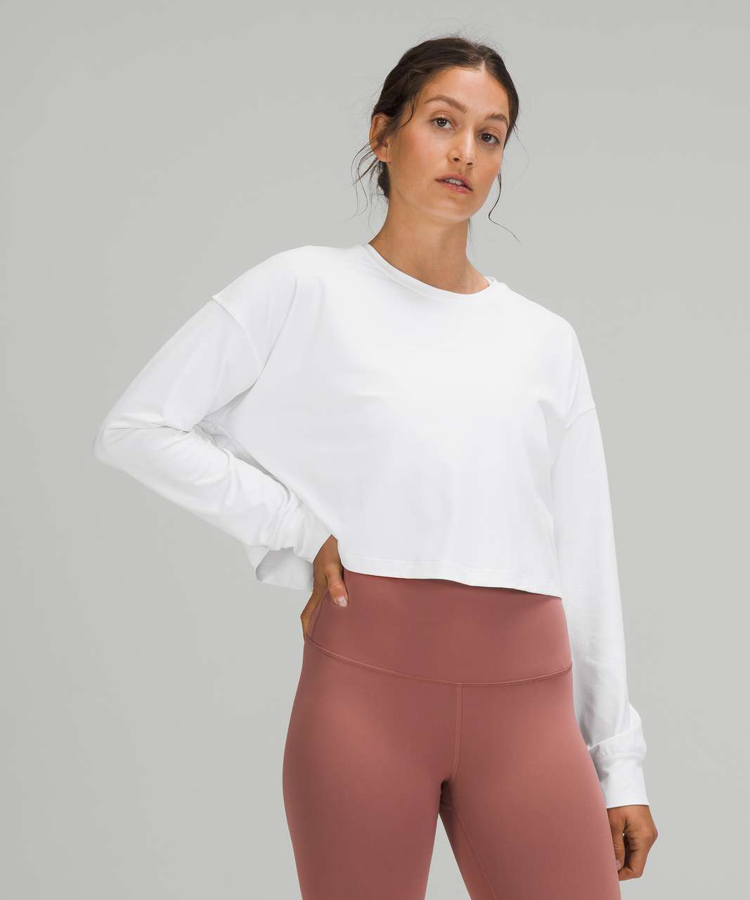 Lululemon Muscle Love Long Sleeve - White - lulu fanatics