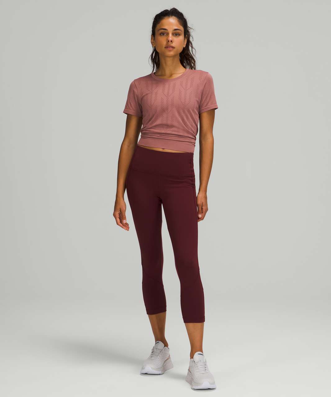 lululemon - Lululemon Swiftly Breathe Short Sleeve - brand new - Lulu size  2 - soft cranberry on Designer Wardrobe