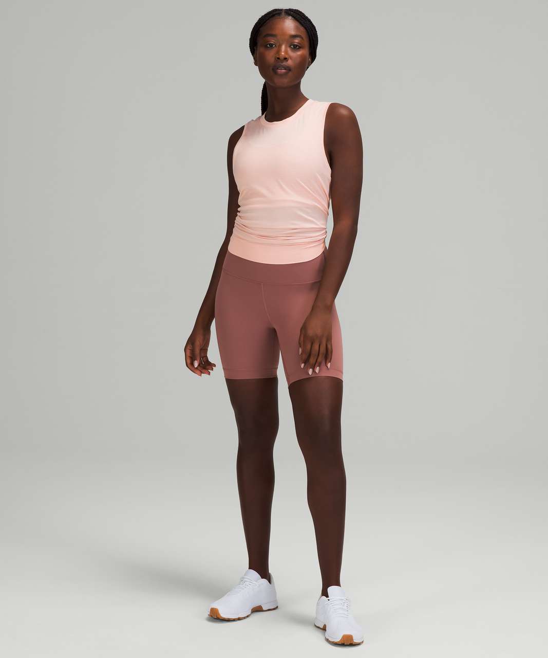 Swiftly Breathe Muscle Tank in Pink Mist (10) Track That Mid-Rise