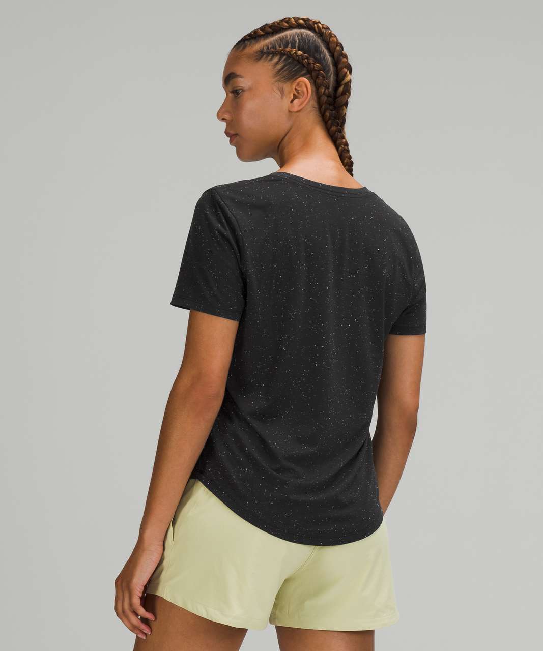 Lululemon Love Tee Short Sleeve V-Neck T-Shirt *Slub - Black / White