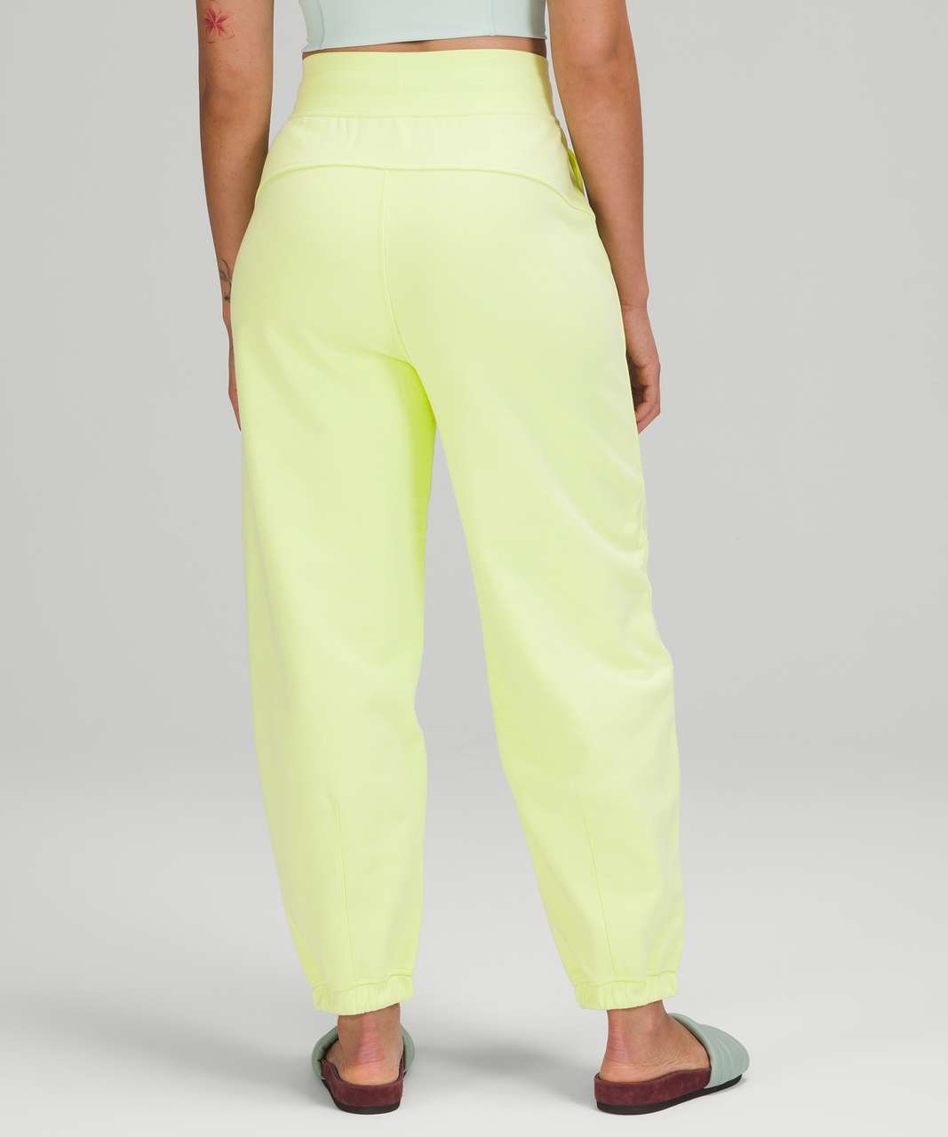 Lululemon Relaxed Fit Super-High Rise French Terry Full Length Jogger - Crispin Green