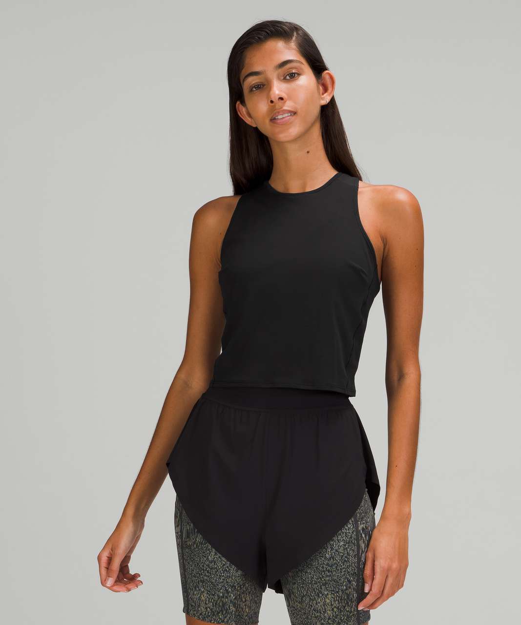 Lululemon lab Crop Train Tank - Black - lulu fanatics