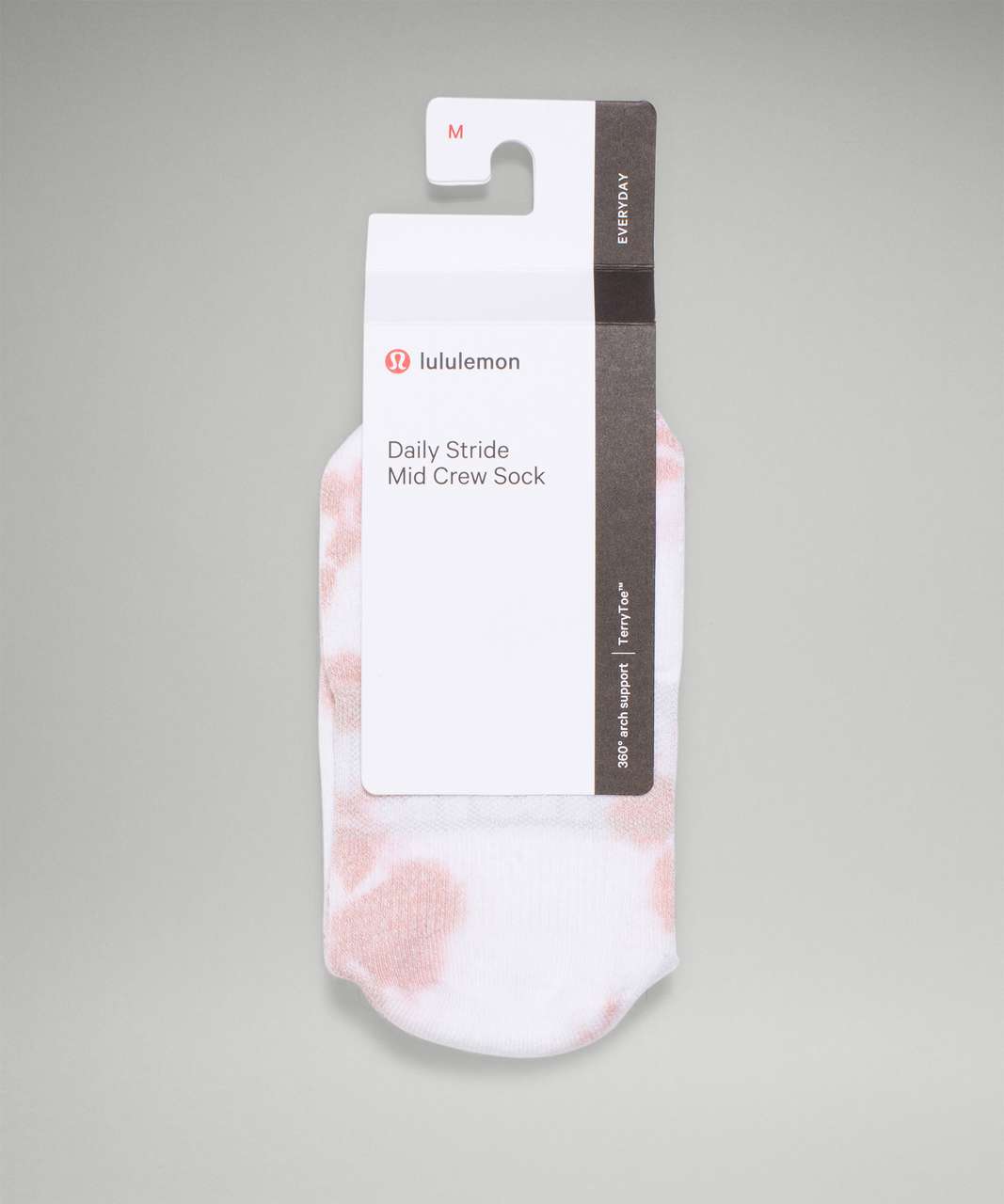 Lululemon Daily Stride Mid Crew Sock *Tie Dye - Pink Puff