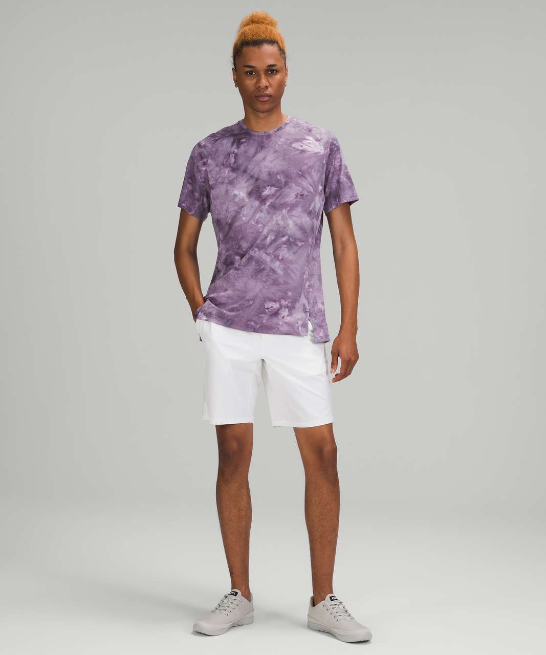 Lululemon Always Agile Short Sleeve *Spray Dye - Diamond Dye White Dusky Lavender