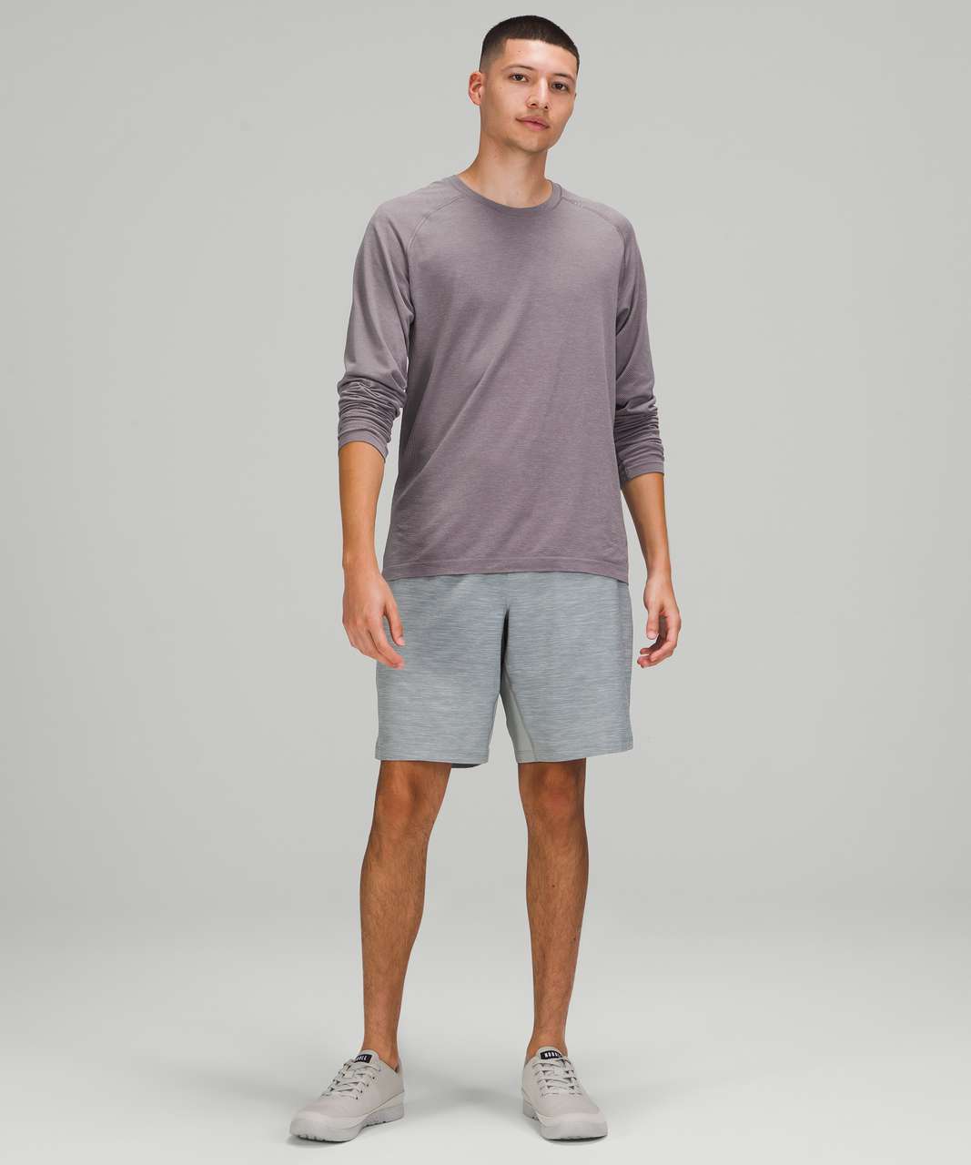 Lululemon Metal Vent Tech Long Sleeve 2.0 - Rhino Grey / Dusky Lavender