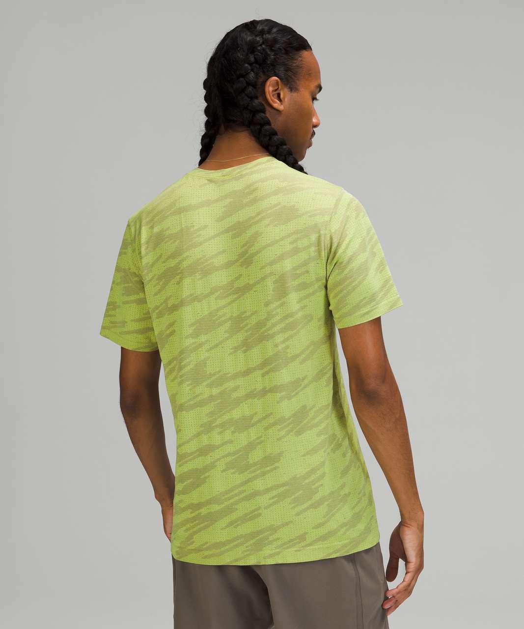 Lululemon Metal Vent Breathe Short Sleeve - Scatter Surface Rover / Neo Mint