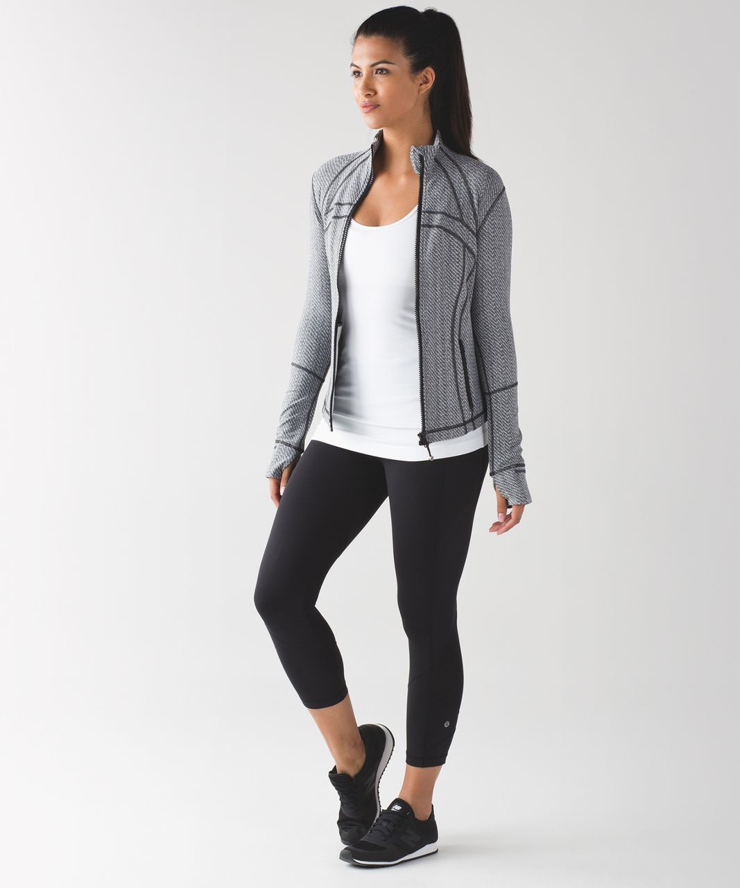 Lululemon Define Jacket - Hazy Heather Heathered White Heathered