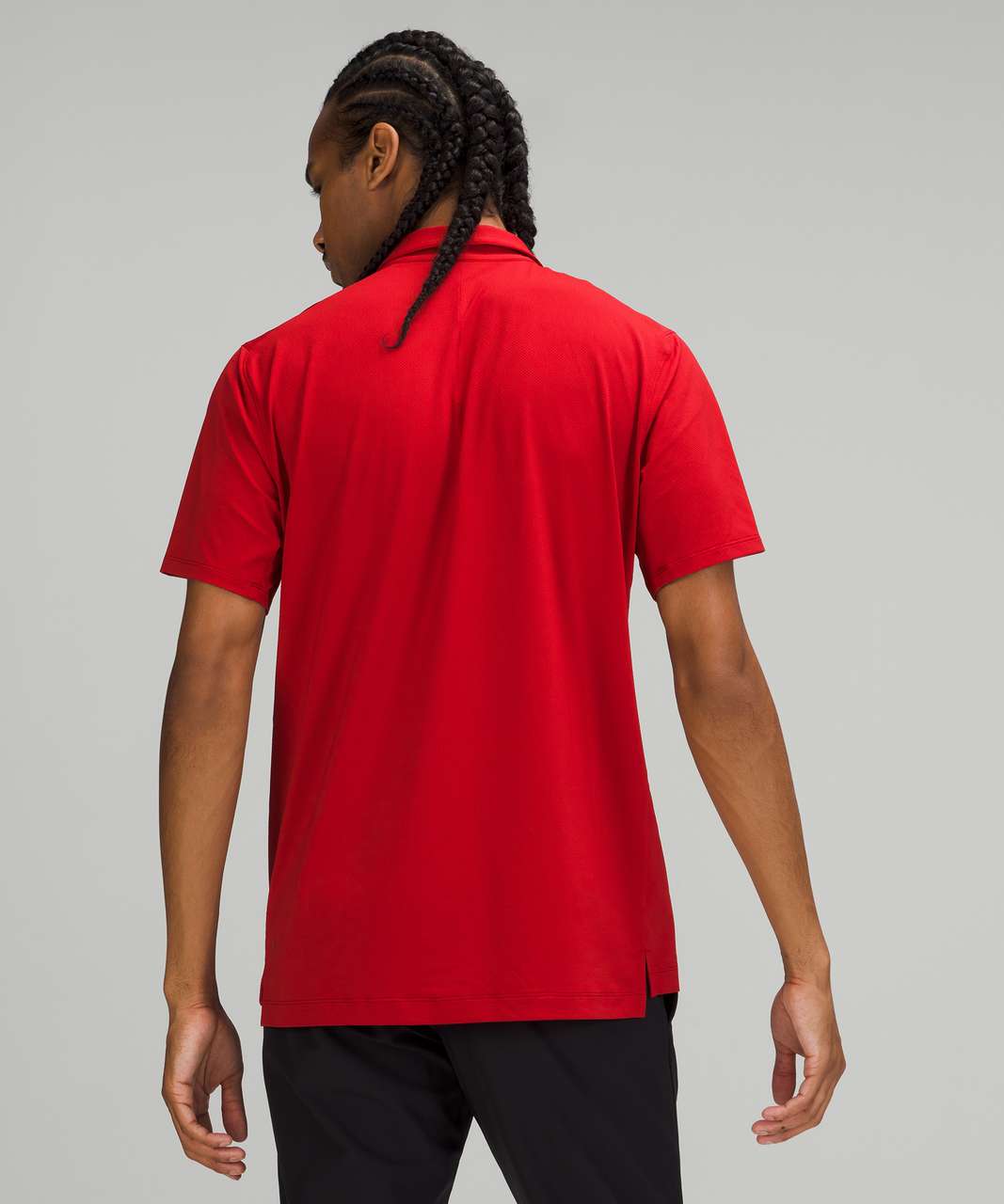 Lululemon Snap Front Performance Short Sleeve Polo - Sport Red