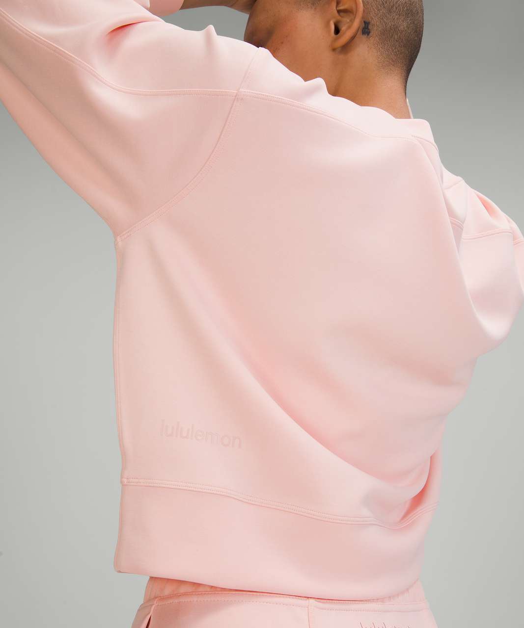 Lululemon Perfectly Oversized Cropped Crew *Softstreme - Pink Mist