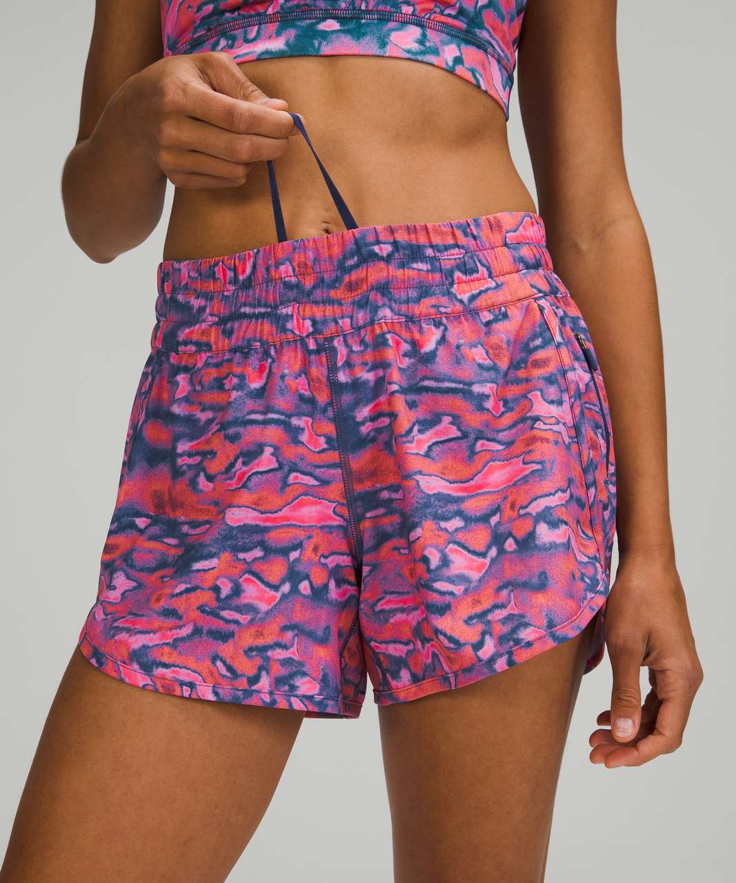 Fleece Track Mini Shorts - SPLASH