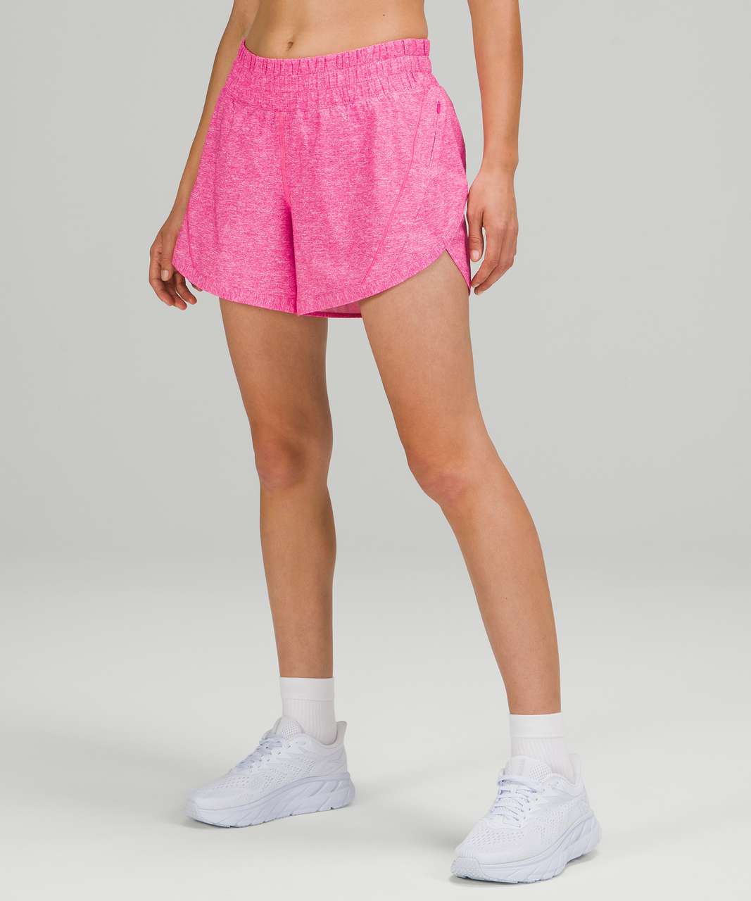 Lululemon Track That Mid-Rise Lined Short 5" - Heather Lux Multi Sonic Pink