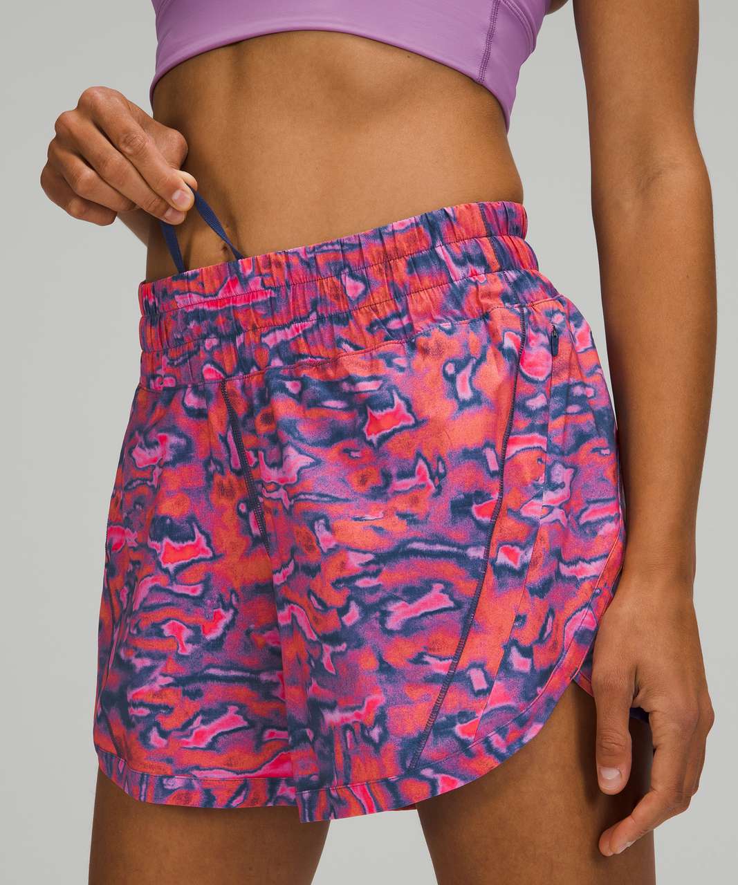 NEW Women Lululemon Track That Mid-Rise Lined Short 5 Chroma Clash Multi 6