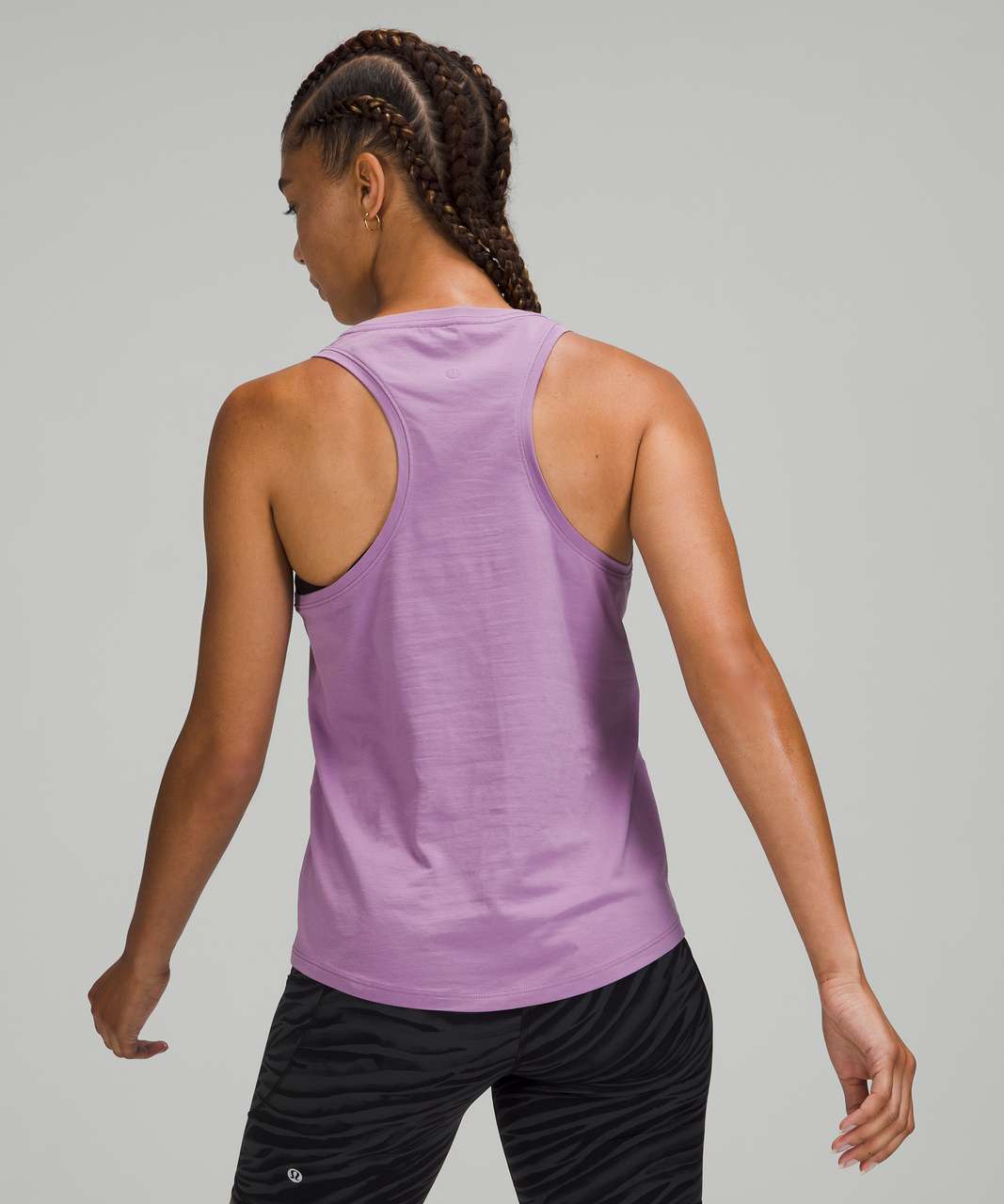 Muji lyocell built in bra tank top in mauve purple, Women's