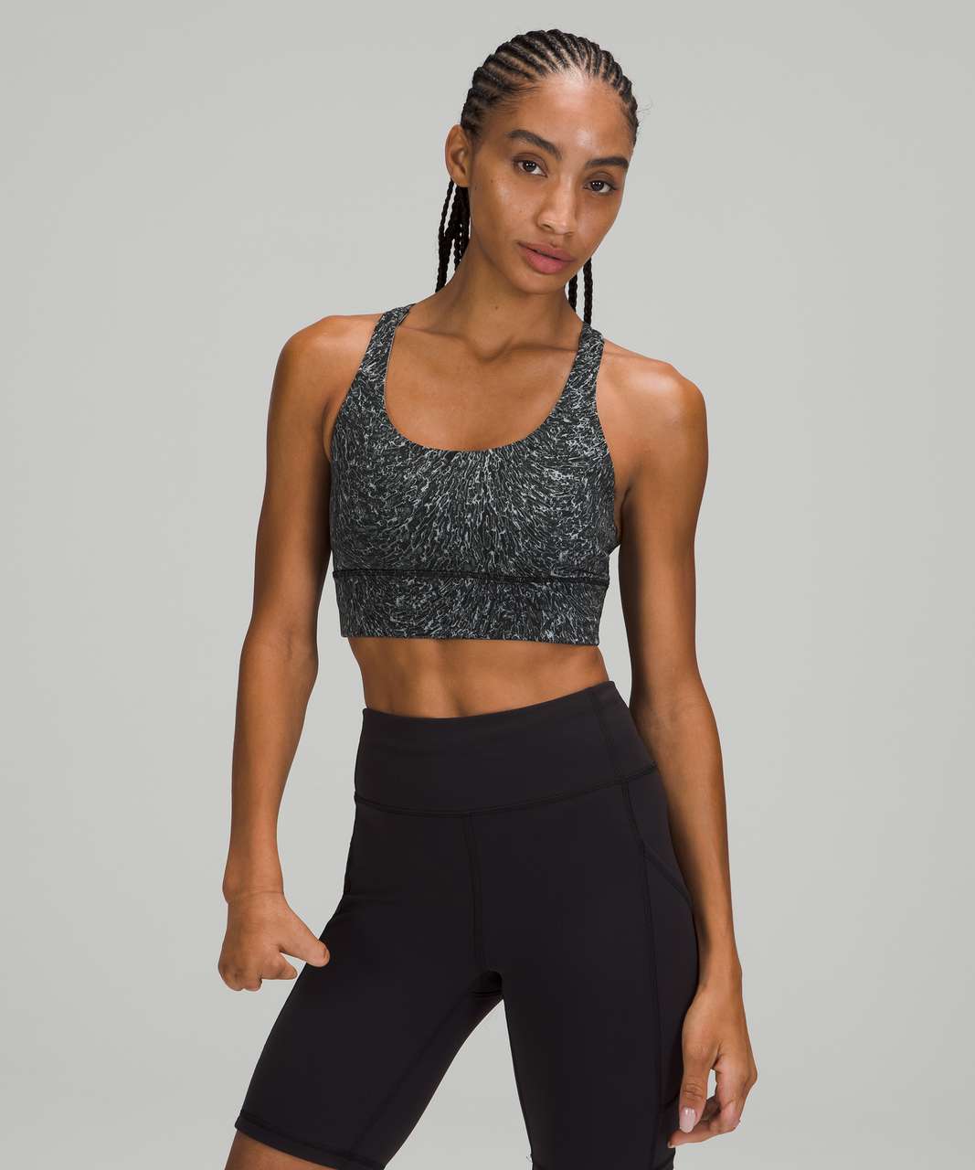 Lululemon Energy Bra Long Line Gray Size M - $40 (42% Off Retail