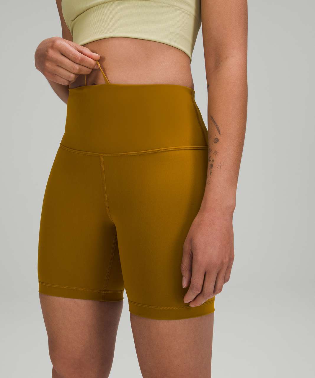 Lululemon Wunder Train High-Rise Short 6 - Gold Spice - lulu fanatics