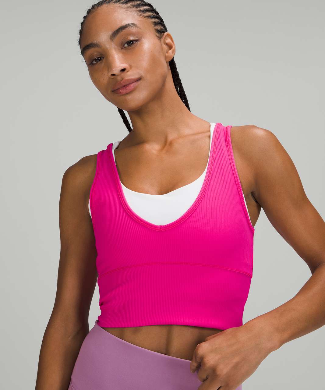 Lululemon Power Pivot Tank Top *Rib - Sonic Pink - lulu fanatics