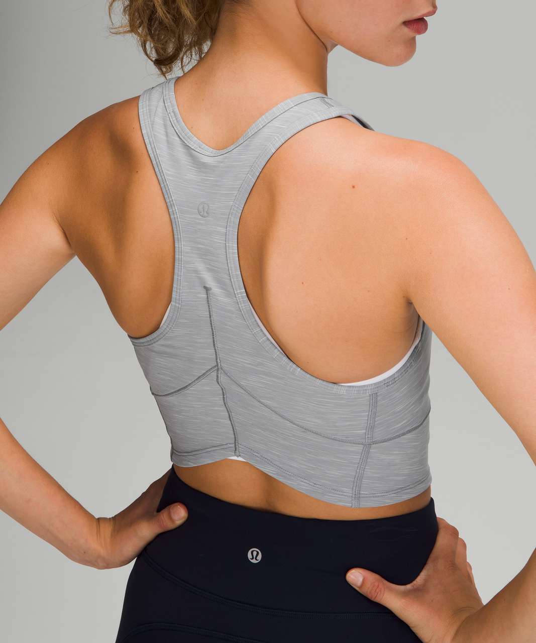 Lululemon Power Thru Tank Top - Heathered Rhino Grey - lulu fanatics