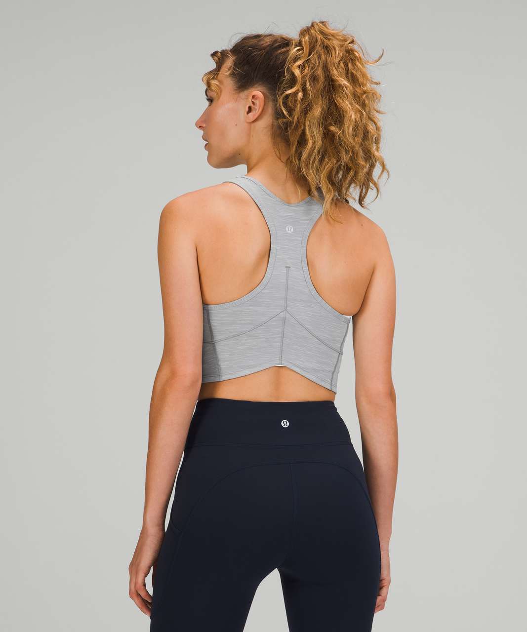 Lululemon Grey Strappy Racer Back Built In Bra Tank 8 – newdsalem