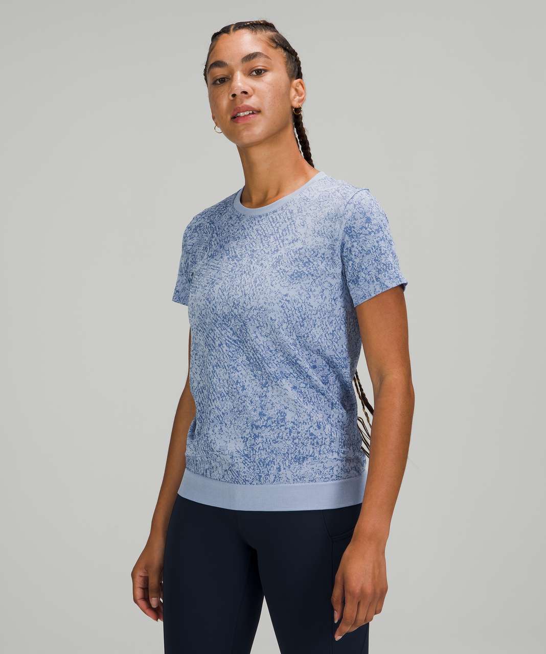 Lululemon Swiftly Breathe Short Sleeve In Blue