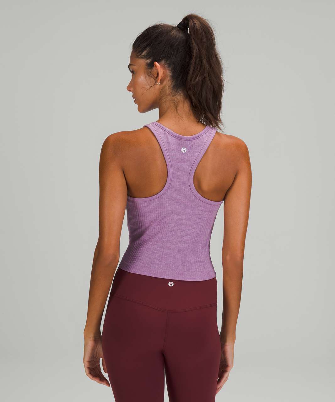 Lululemon Ebb to Street Racerback Crop Tank Wisteria Purple Size 6