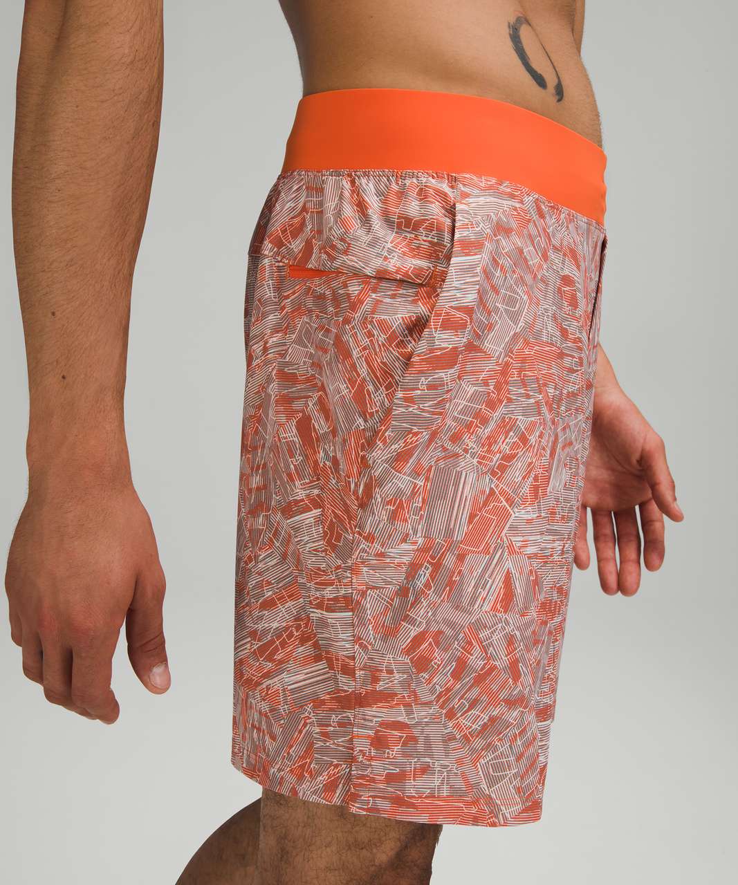 Lululemon T.H.E. Short 7" *Linerless - Parallel Divide Warm Coral Multi