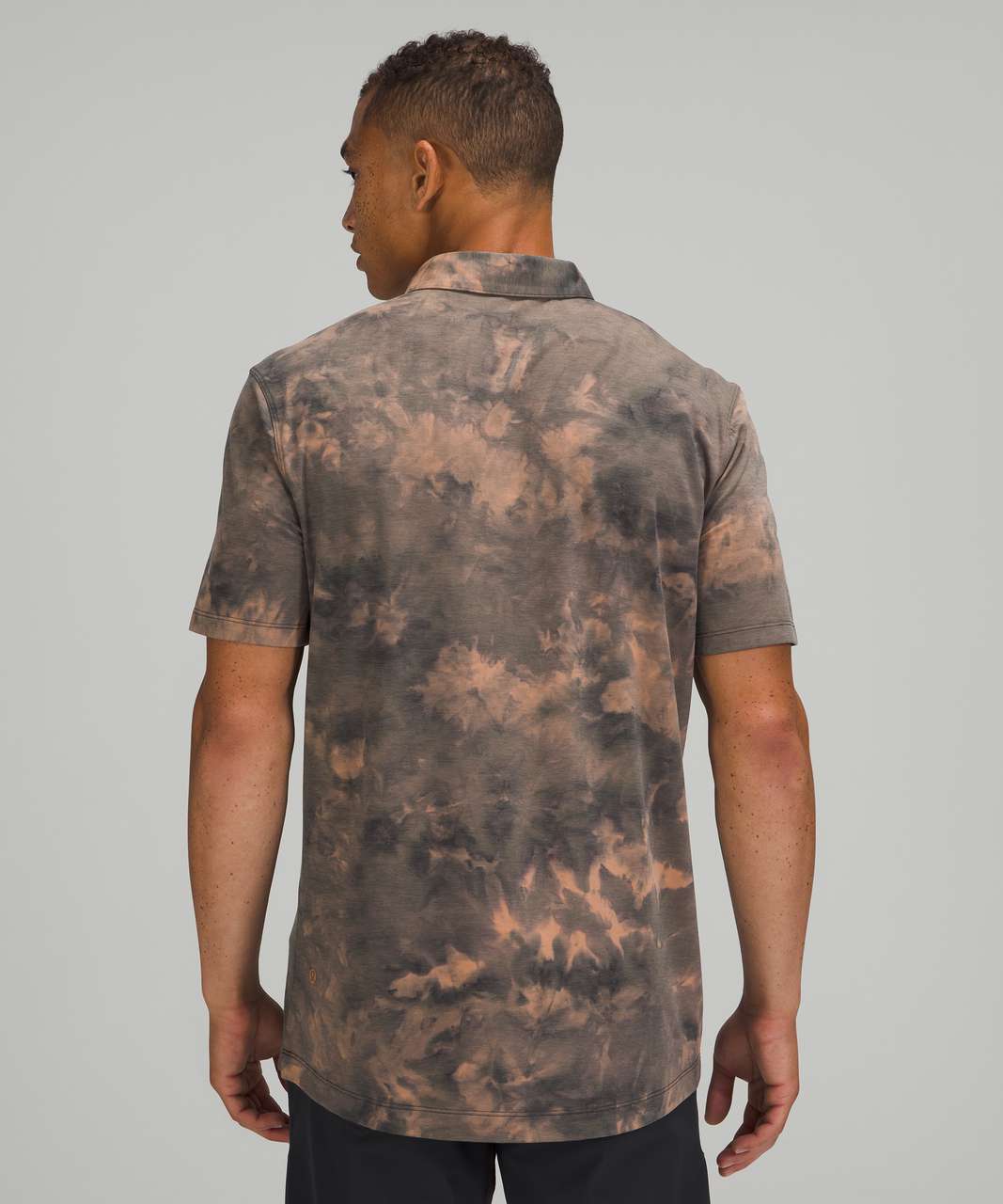 Lululemon Evolution Short Sleeve Polo - Diamond Dye Sedona Sunset Graphite  Grey - lulu fanatics